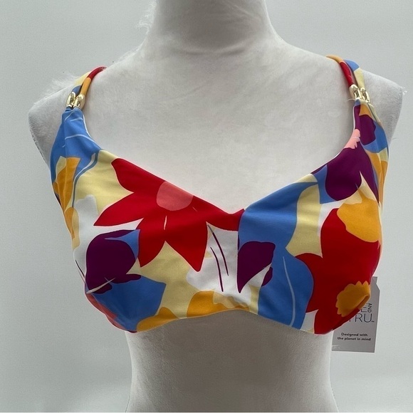 Time and Tru Women's Floral X-Back Swim Top - Picture 4 of 9